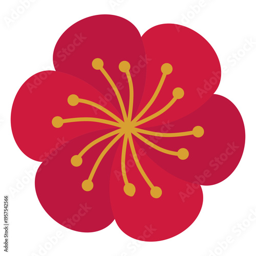 Flower stamen flat