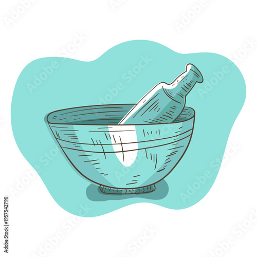 Pestle mortar illustration