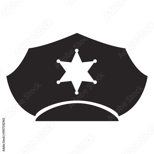 Service cap star silhouette