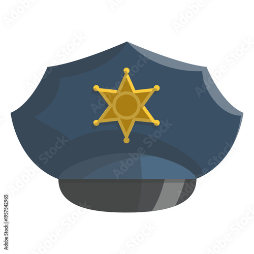 Service cap star illustration