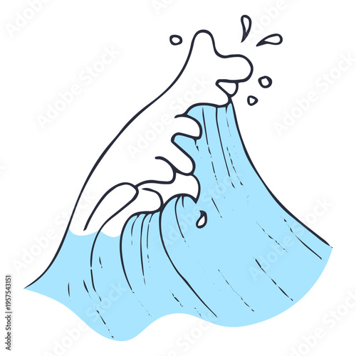 Wave drop illustration