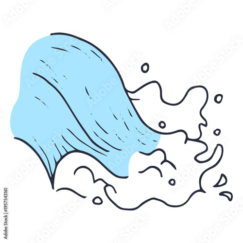 Wave sea drop illustration