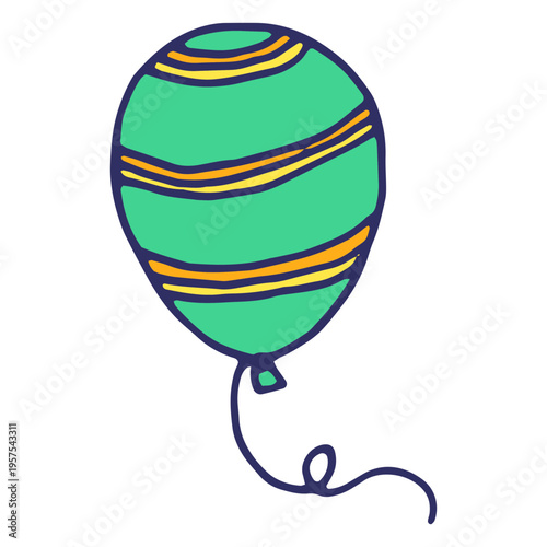 Balloon string stripe flat