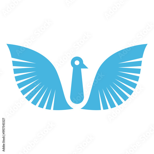 Bird wing beak silhouette