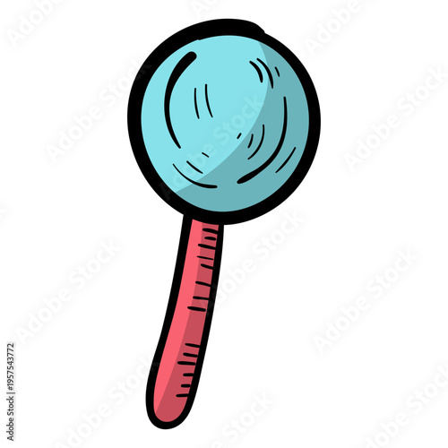 Loupe lens handle flat