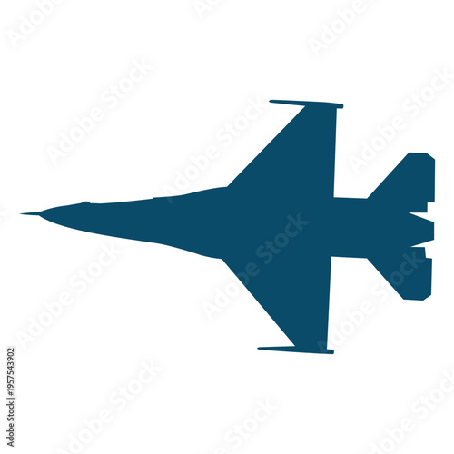 Plane fighter silhouette