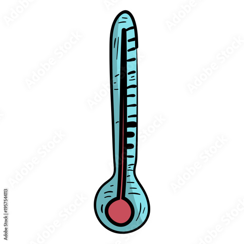 Thermometer temperature flat