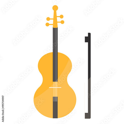 Photography Violin fiddle bow fiddlestick flat