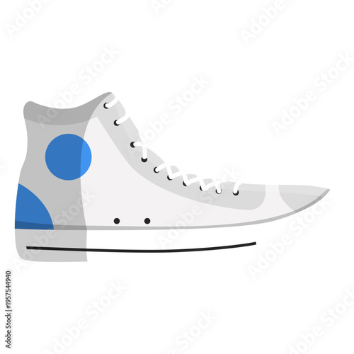 Gymshoes plimsoll jogging shoe trainers sneaker lace illustration