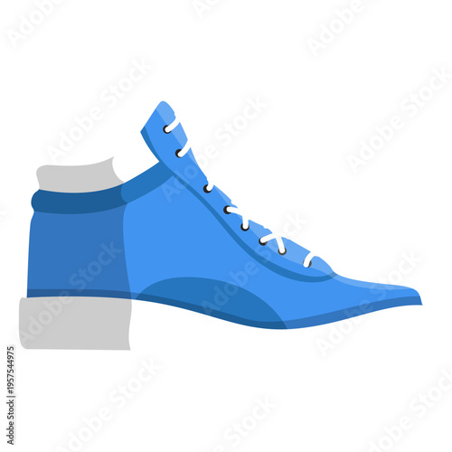 Jogging shoe trainers sneaker lace illustration