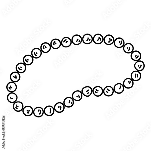 Beads necklace accessory stroke