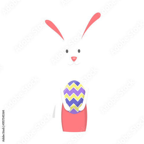 Bunny easter egg flat