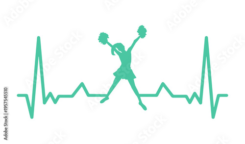 Heartbeat cheerleader cardiogram stroke