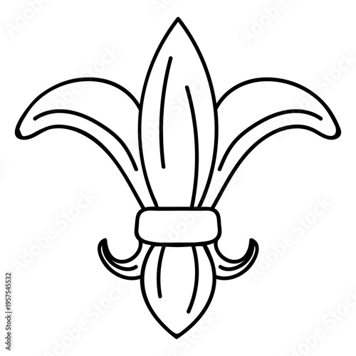 Lily heraldry stroke