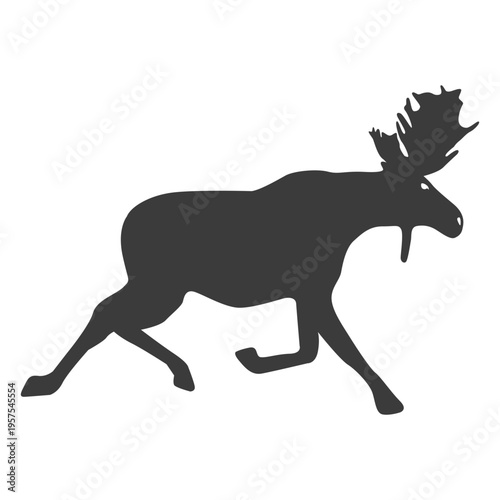 Moose elk antler silhouette animal