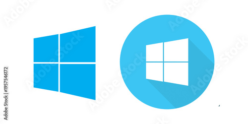 windows logo set. windows icon isolated. windows button. Windows Logo. Editorial Windows Icon.