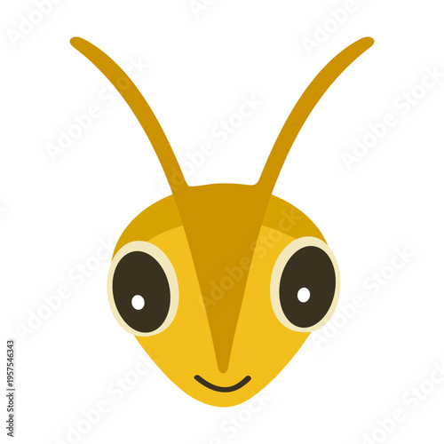 Bee wasp head flat sticker