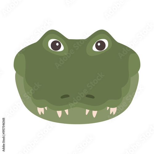 Crocodile head alligator fang flat sticker