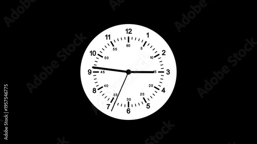24 Hours Animated Clock. animation Clock.4 k video