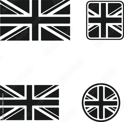 Union jack flag variations