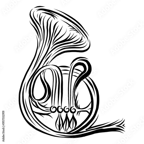 French horn pattern abstraction