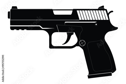 sig sauer p320 silhouette line art vector illustration