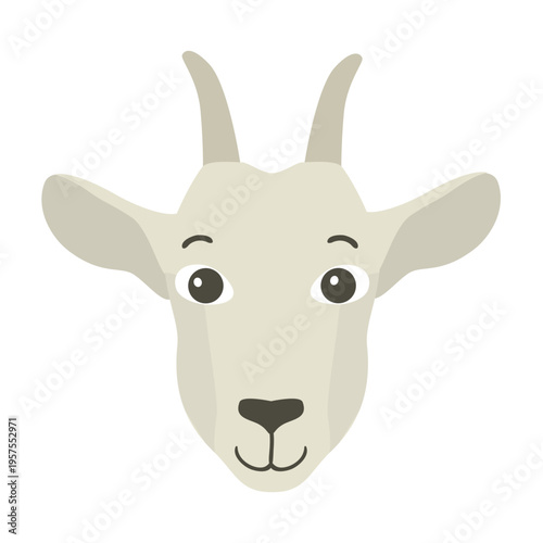 Goat head horn flat sticker