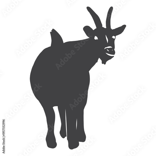 Goat tail hoof horn silhouette