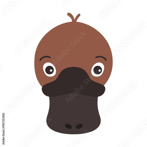 Platypus duckbill beak eye flat sticker