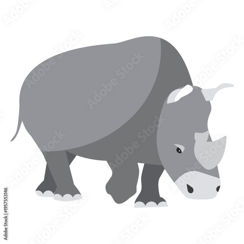 Rhino rhinoceros horn fat tail flat