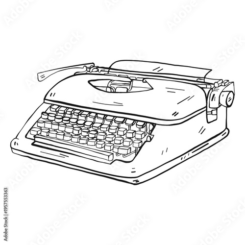 Typewriter button typing stroke