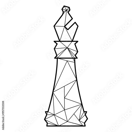 Bishop chess polygonal line