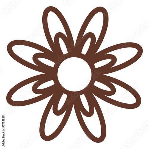 Camomile flower petal aster stroke