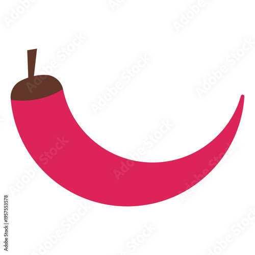 Chilli pepper hot flat