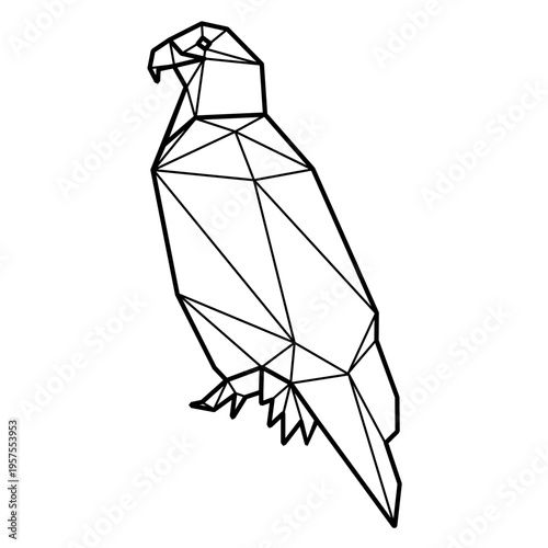 Bald eagle polygonal