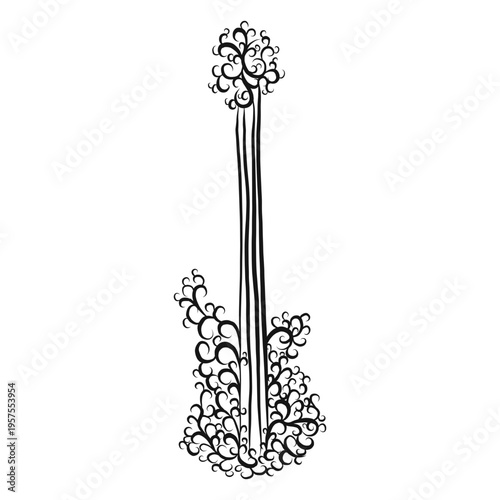 Bass guitar musical instrument swirl