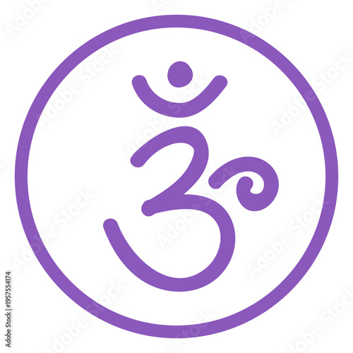 Crown chakra line icon
