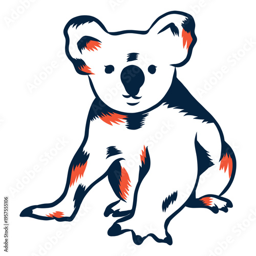 Koala bear duotone