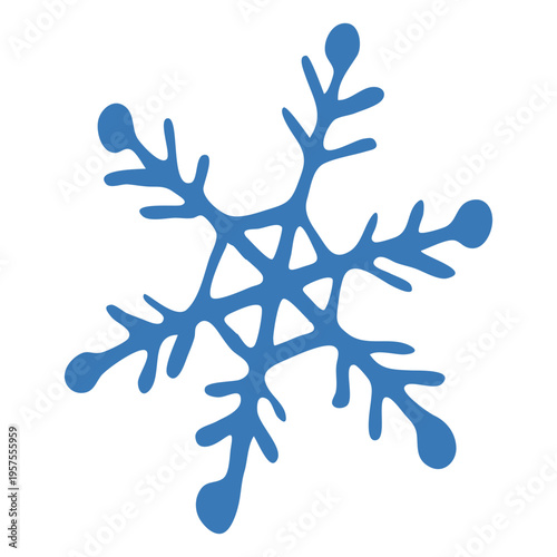 Snowflake crystal pattern hexagon sticker