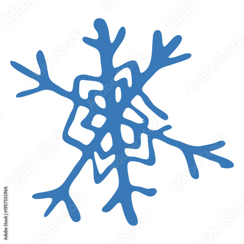 Snowflake crystal pattern sticker