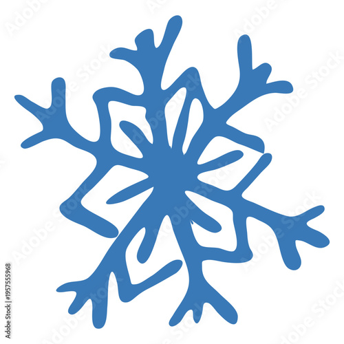 Snowflake pattern crystal hexagon sticker