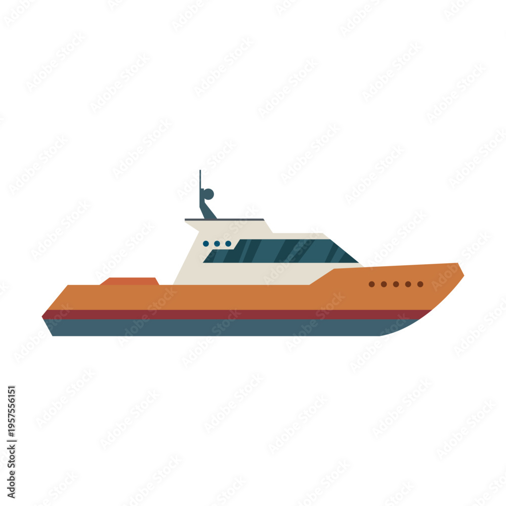 Naklejka premium Cabin cruiser boat icon