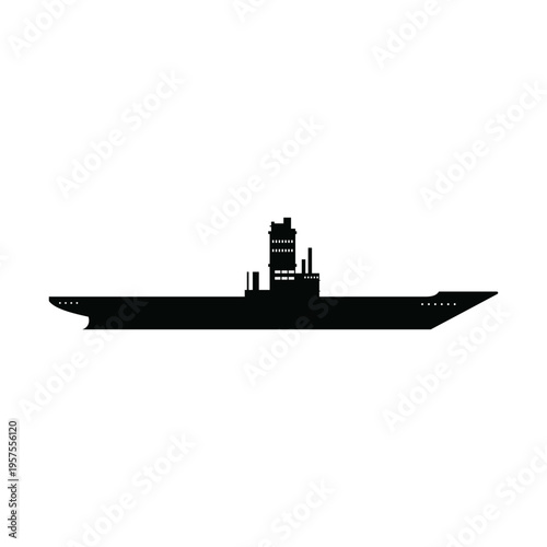 Aircraft carrier ship silhouette