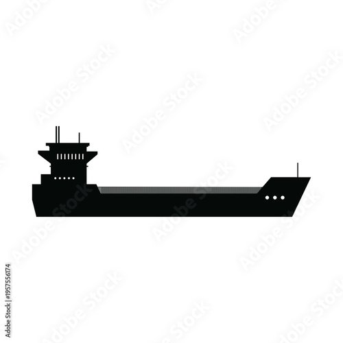 Container ship silhouette