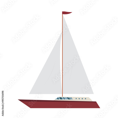 Cruising yacht ship icon