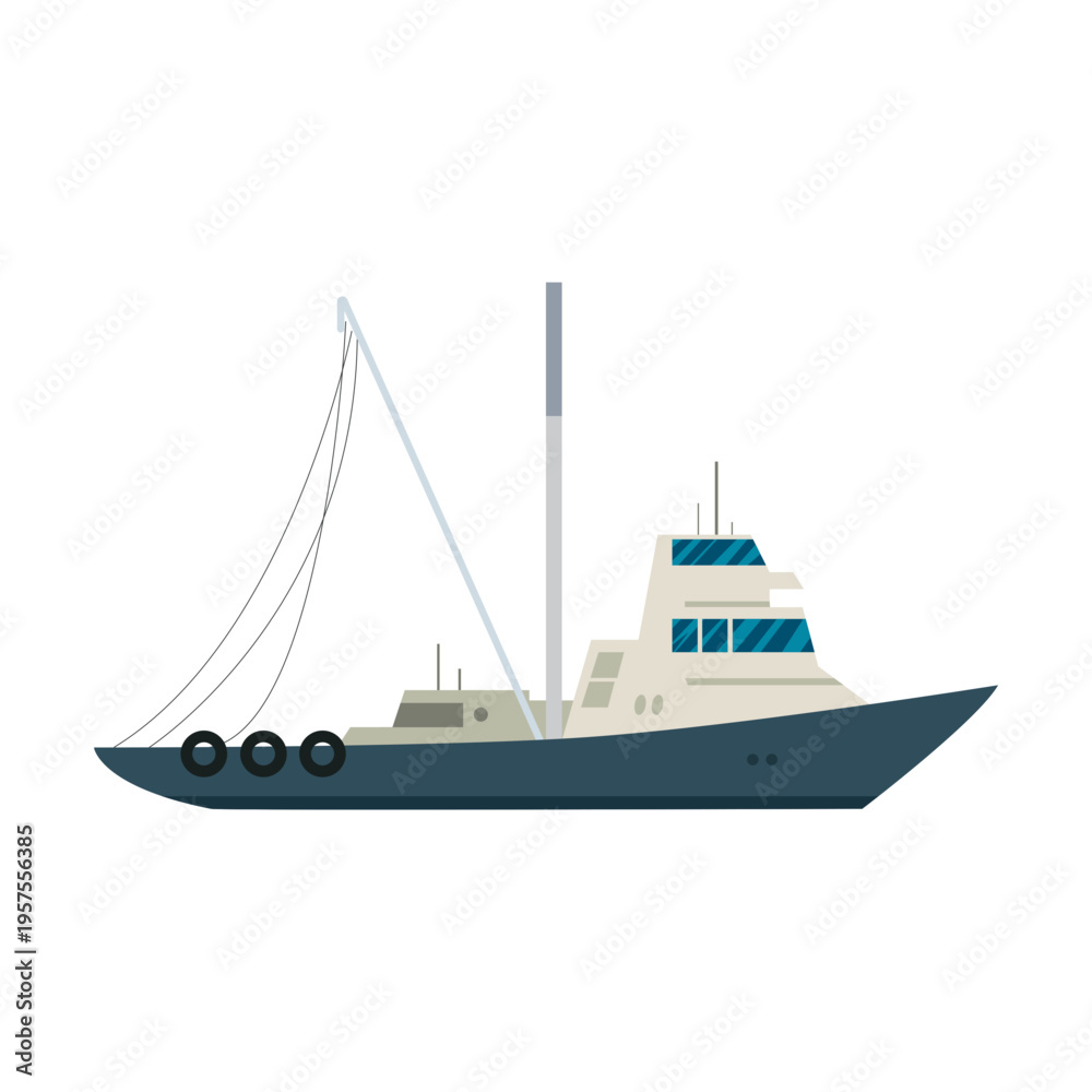 Naklejka premium Tugboat ship icon