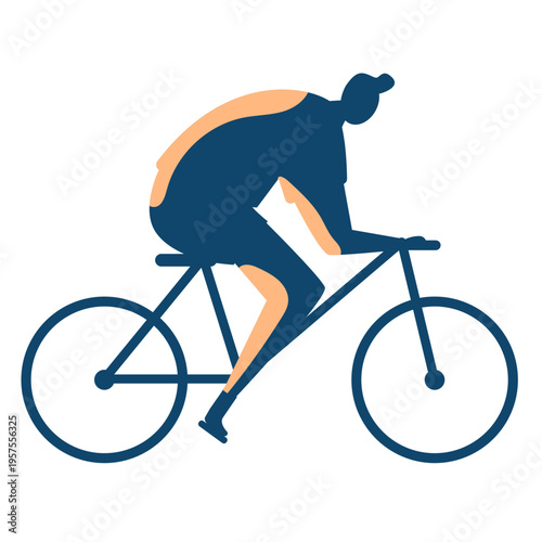 Man riding bike silhouette