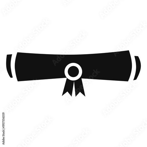 Qualification diploma silhouette