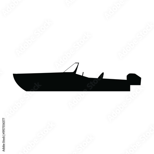 Speedboat boat silhouette