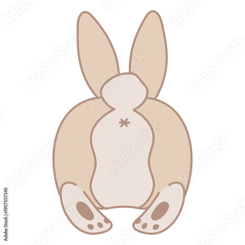 The back of a bunny rabbit